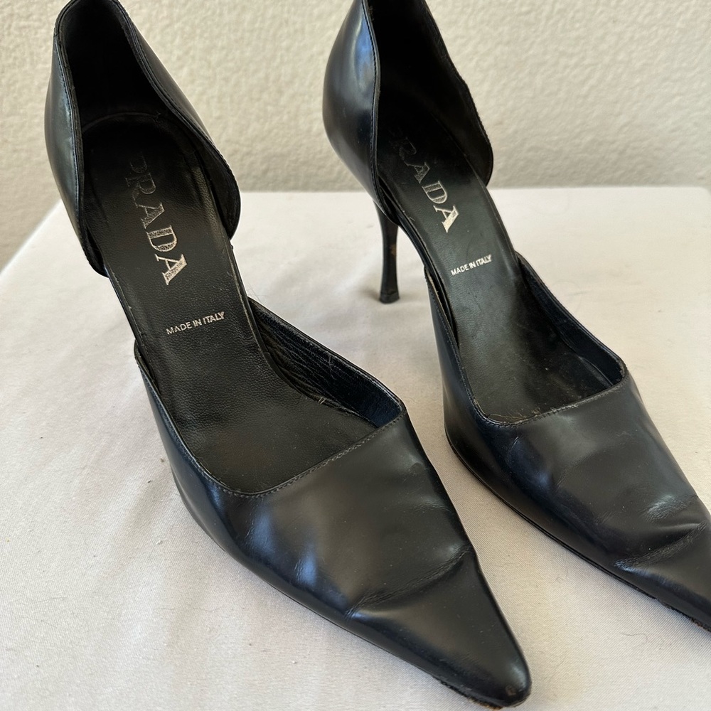 Prada vintage black slip on heels/ 37 - Picture 11 of 11